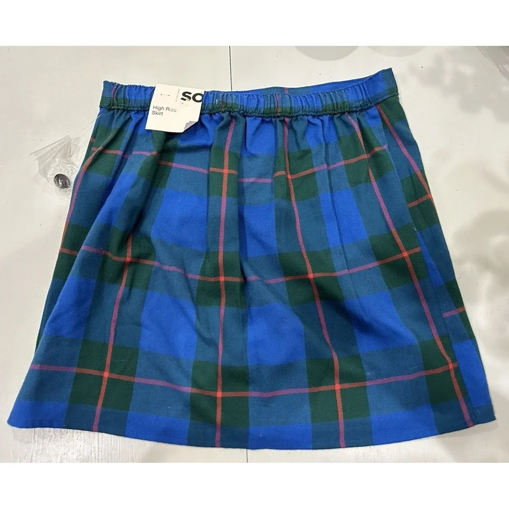 Tartan Plaid Mini Skirt Schoolgirl Clueless 90s Y2K Preppy Holiday Academia SZ 7